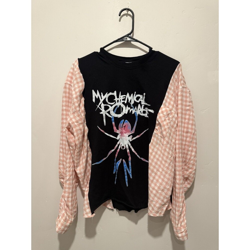 Reworked Upcycle Grunge Oversize My Chemical Romance Sweater M/L